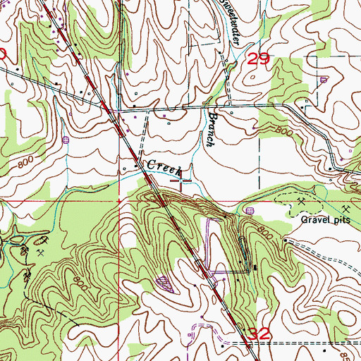 Topographic Map of Sweetwater Branch, AL