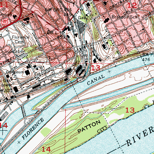 Topographic Map of Sweetwater Creek, AL
