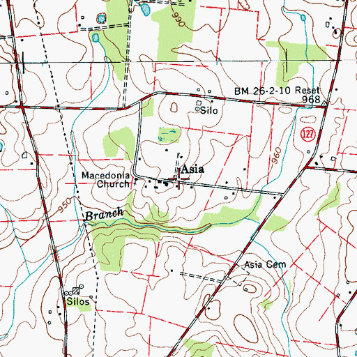 Topographic Map of Asia, TN