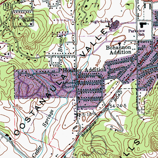 Topographic Map of Athens Church, TN