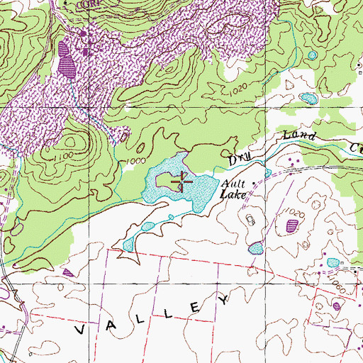 Topographic Map of Ault Lake, TN