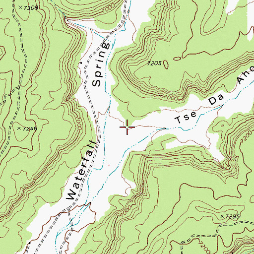 Topographic Map of Tse Da Ahoodzo Canyon, AZ