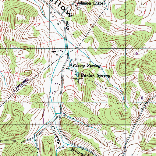 Topographic Map of Balar Spring, TN