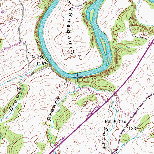 Topographic Map of Bales Creek, TN