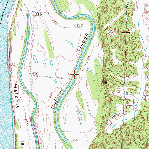 Topographic Map of Ballard Slough, TN