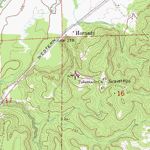 Topographic Map of Tabernacle Church, AL