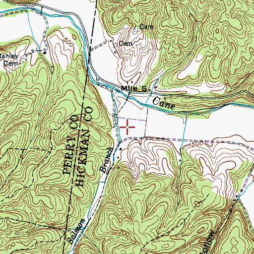 Topographic Map of Barber Hollow, TN