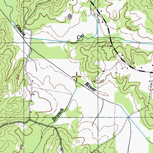 Topographic Map of Bardwell Branch, TN