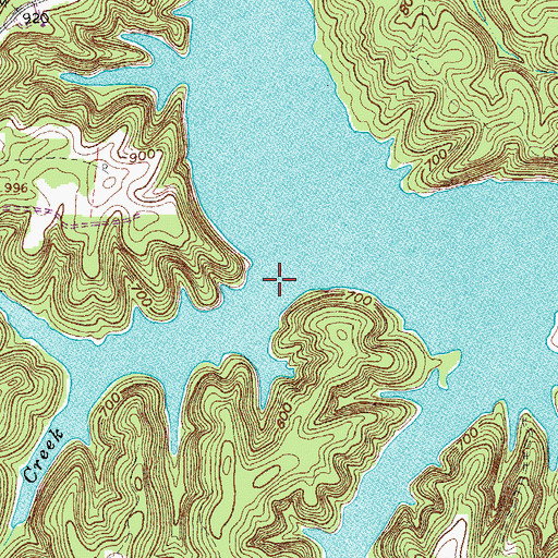 Topographic Map of Barnes Creek, TN