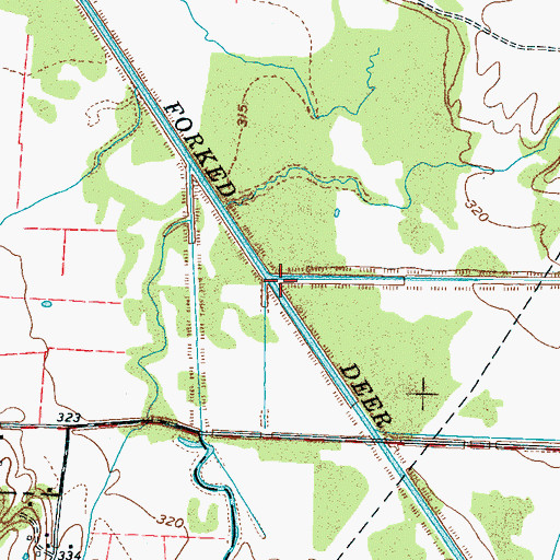 Topographic Map of Barnett Branch, TN
