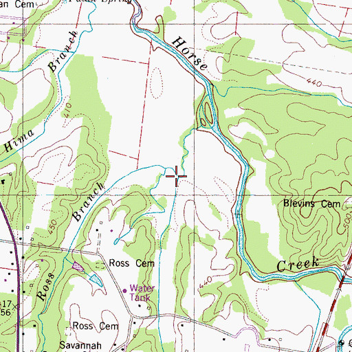 Topographic Map of Barnhill Branch, TN
