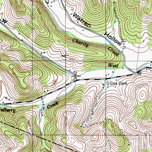 Topographic Map of Bartlett Hollow, TN