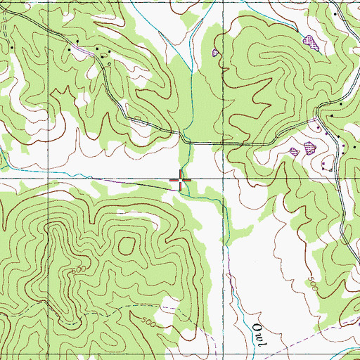 Topographic Map of Bateman Hollow, TN