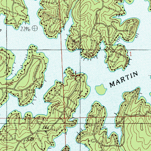 Topographic Map of Talleconocko Camp, AL