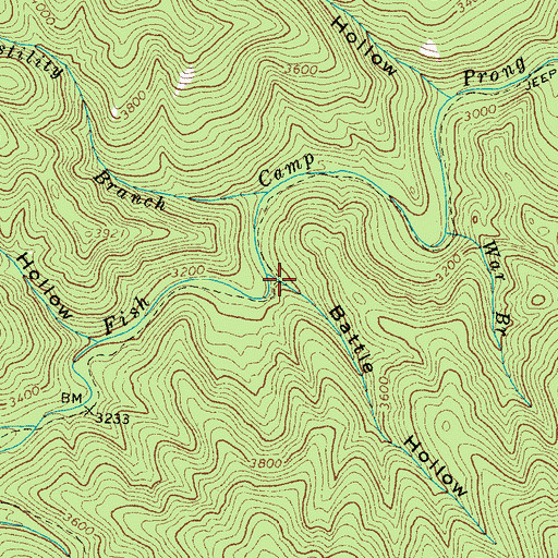 Topographic Map of Battle Hollow, TN