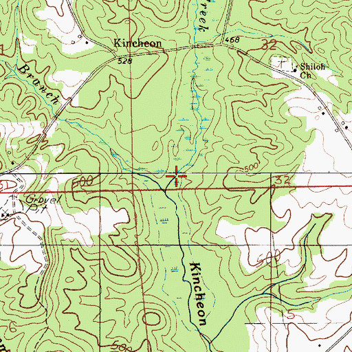 Topographic Map of Talley Branch, AL