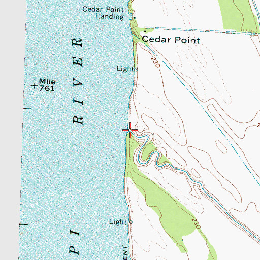 Topographic Map of Bear Creek, TN