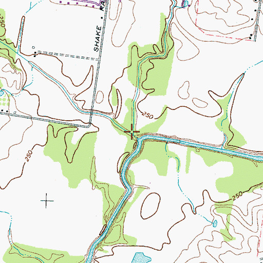 Topographic Map of Bear Creek, TN