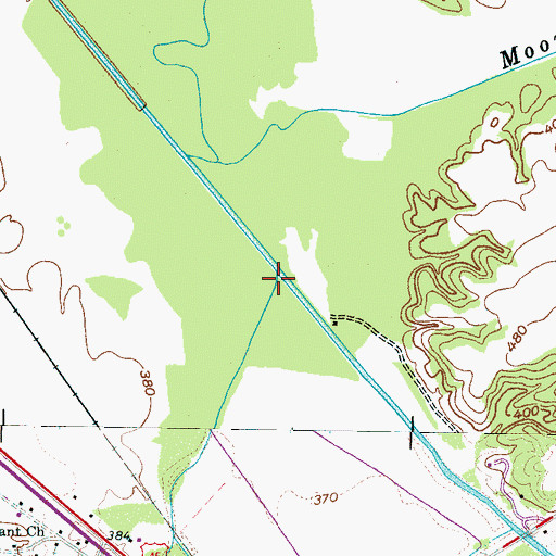 Topographic Map of Bear Creek, TN