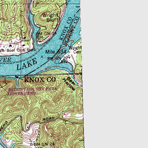 Topographic Map of Bear Hollow, TN