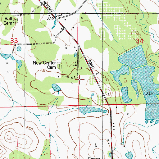Topographic Map of Tankersley School, AL