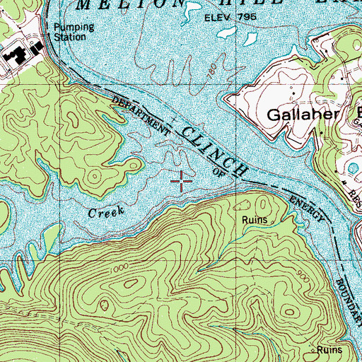 Topographic Map of Bearden Creek, TN