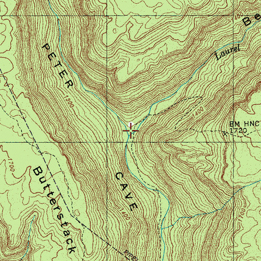 Topographic Map of Bearpen Gulf, TN