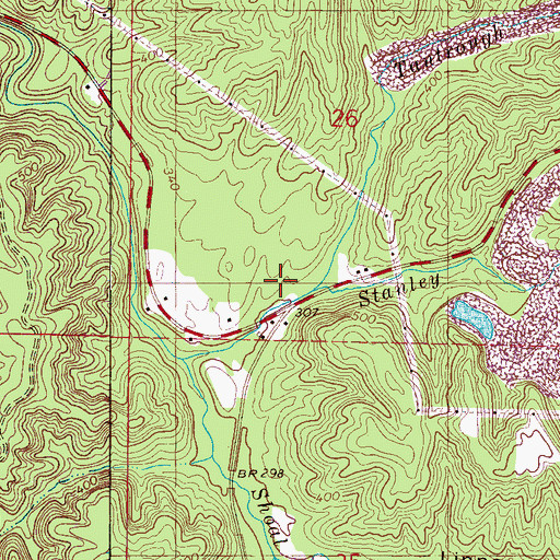 Topographic Map of Tantrough Branch, AL