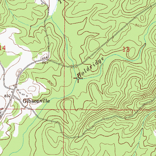 Topographic Map of Tanyard Branch, AL