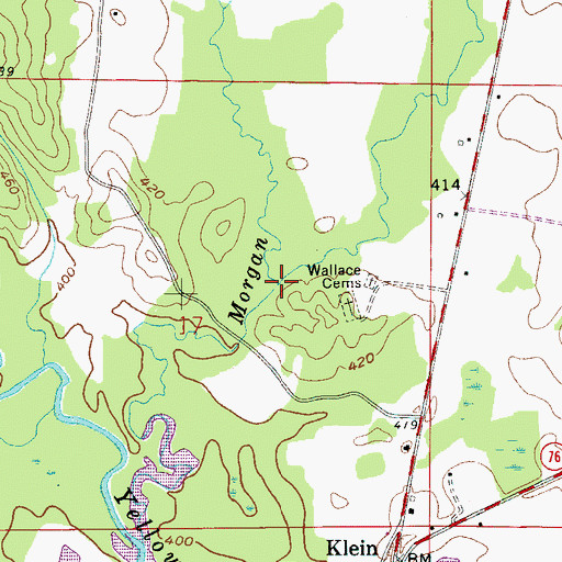 Topographic Map of Tanyard Branch, AL