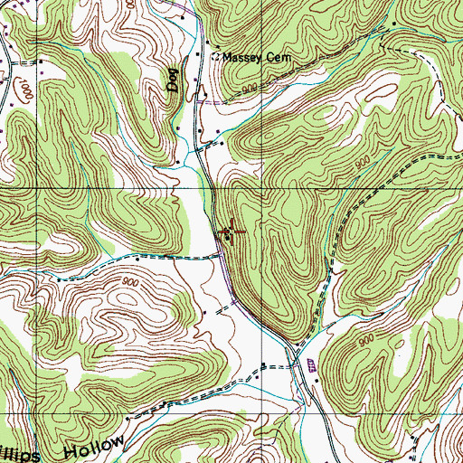 Topographic Map of Beech Grove Church, TN