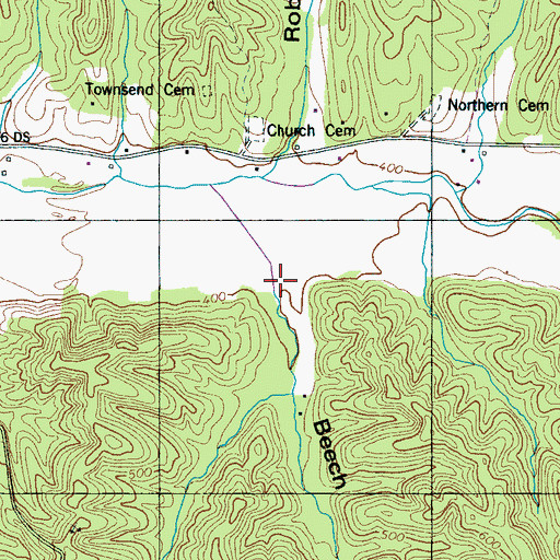 Topographic Map of Beech Hollow, TN