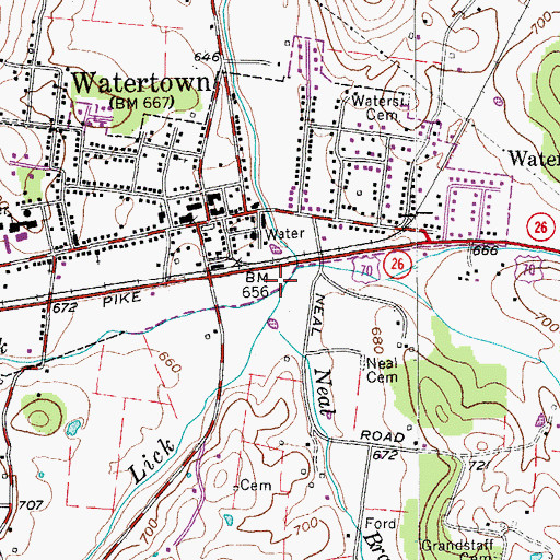 Topographic Map of Beech Log Creek, TN