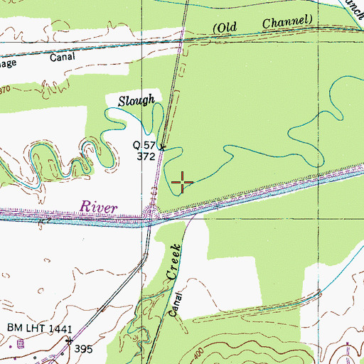 Topographic Map of Beech River Slough, TN