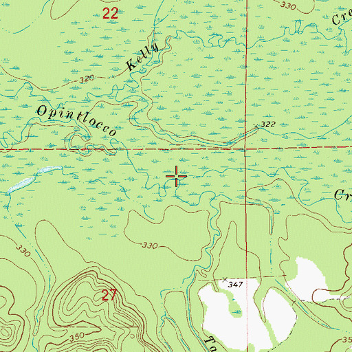 Topographic Map of Tanyard Creek, AL