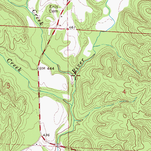 Topographic Map of Tanyard Creek, AL
