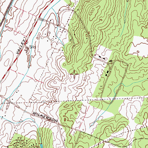 Topographic Map of Beeler Ridge, TN