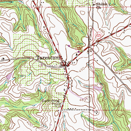 Topographic Map of Tarentum, AL