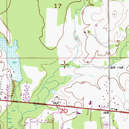 Topographic Map of Tate Branch, AL