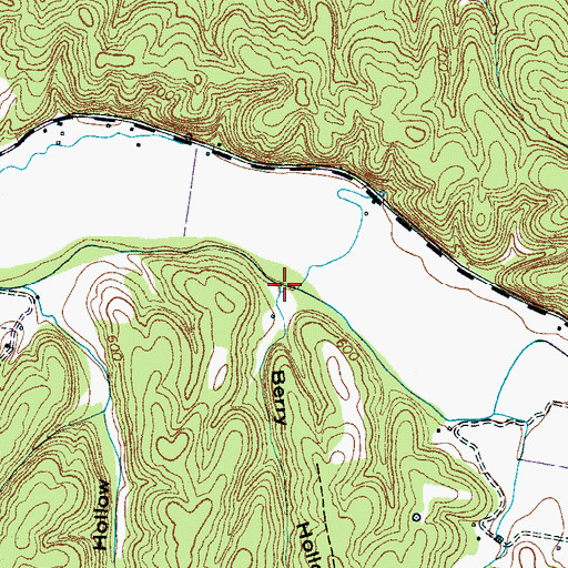 Topographic Map of Berry Hollow, TN