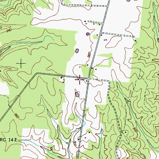 Topographic Map of Berry School, TN