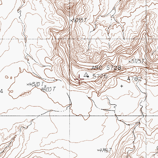 Topographic Map of Tse Binjoobaahi, AZ