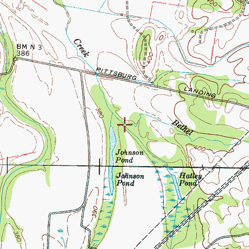 Topographic Map of Bethel Branch, TN