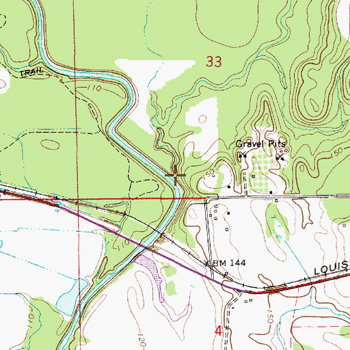 Topographic Map of Tatum Creek, AL