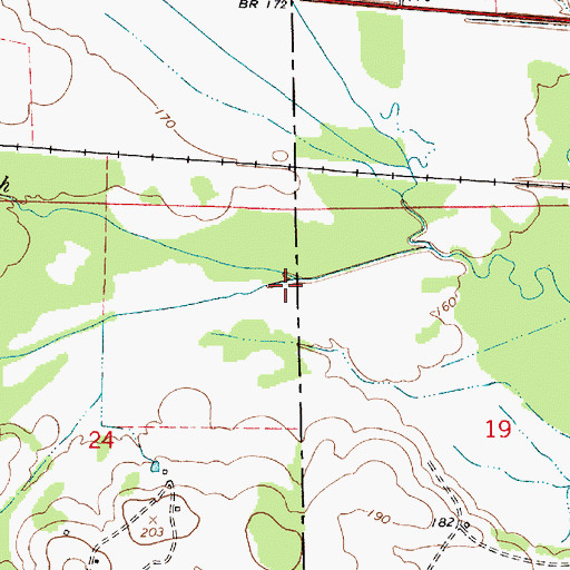 Topographic Map of Tayloe Branch, AL