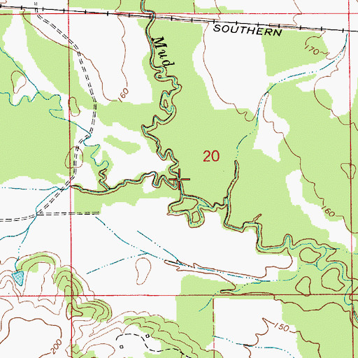 Topographic Map of Tayloe Creek, AL