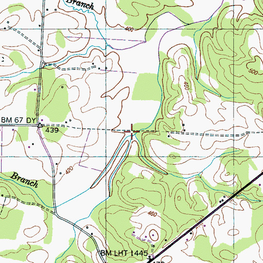 Topographic Map of Betsy Branch, TN