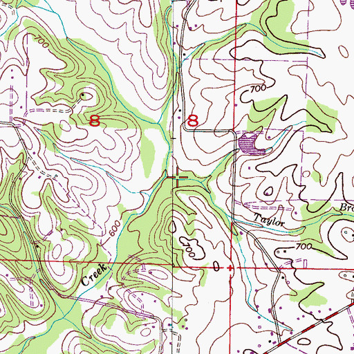 Topographic Map of Taylor Branch, AL