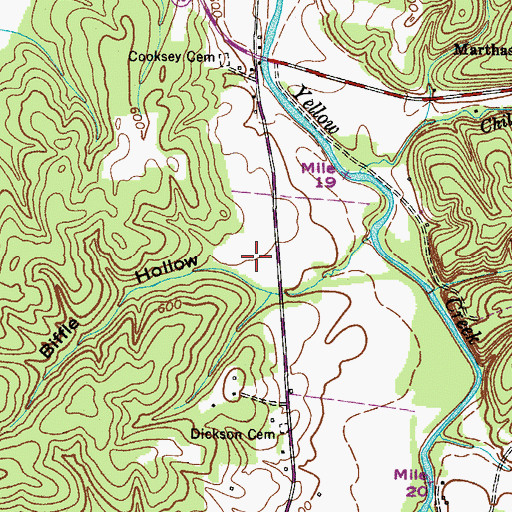 Topographic Map of Biffle Hollow, TN