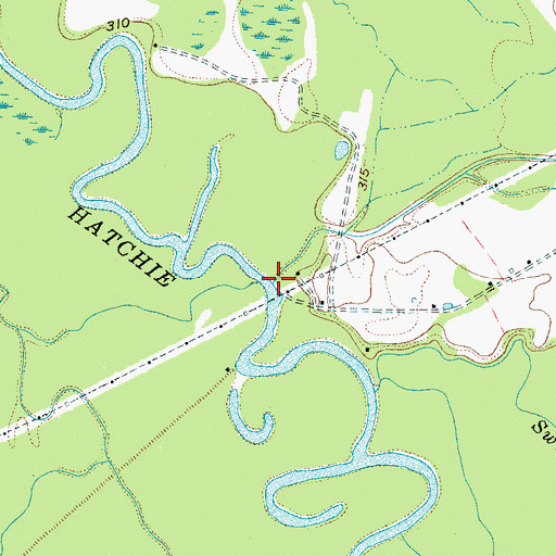 Topographic Map of Big Black Creek, TN